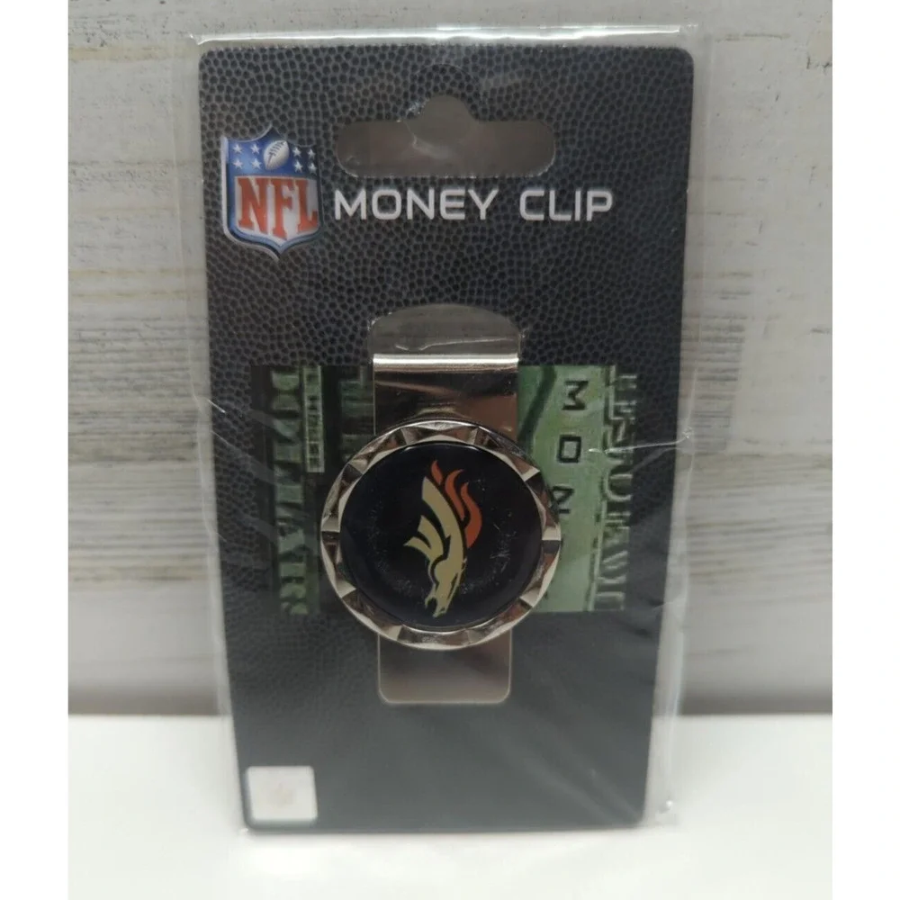 Denver Broncos‎ NFL Steel Money Clip Silver Tone Officially Licensed New